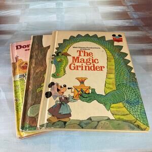 Vintage 70s Lot of 3 Disney Wonderful World of Reading Books (Magic Tales)